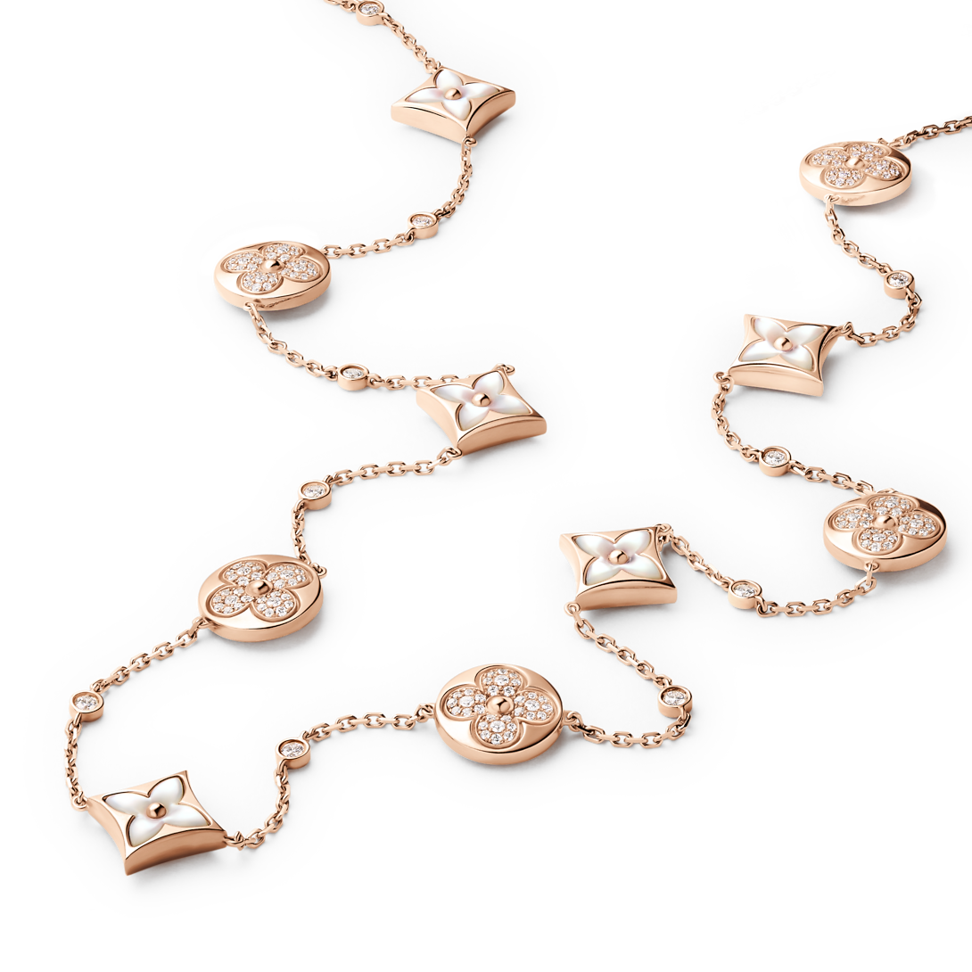 Collier Rétro 3 Câbles Argent Avec Pendentif Résine Nacre Et Strass Diamant A07 - Occasion